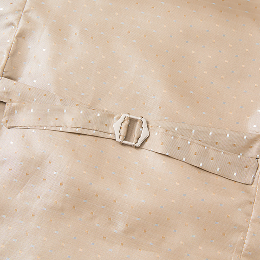 Plaid Brown Suit details - 5