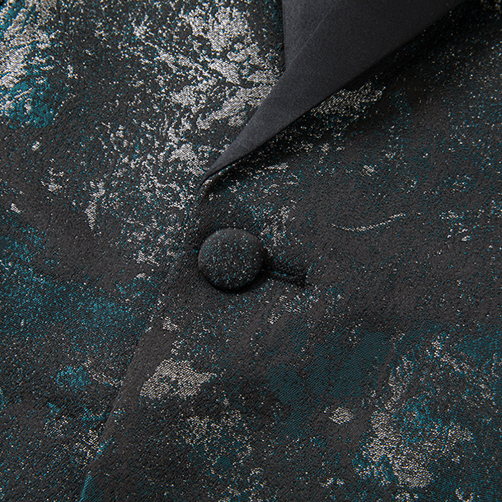 Silver Galaxy Green Suit details