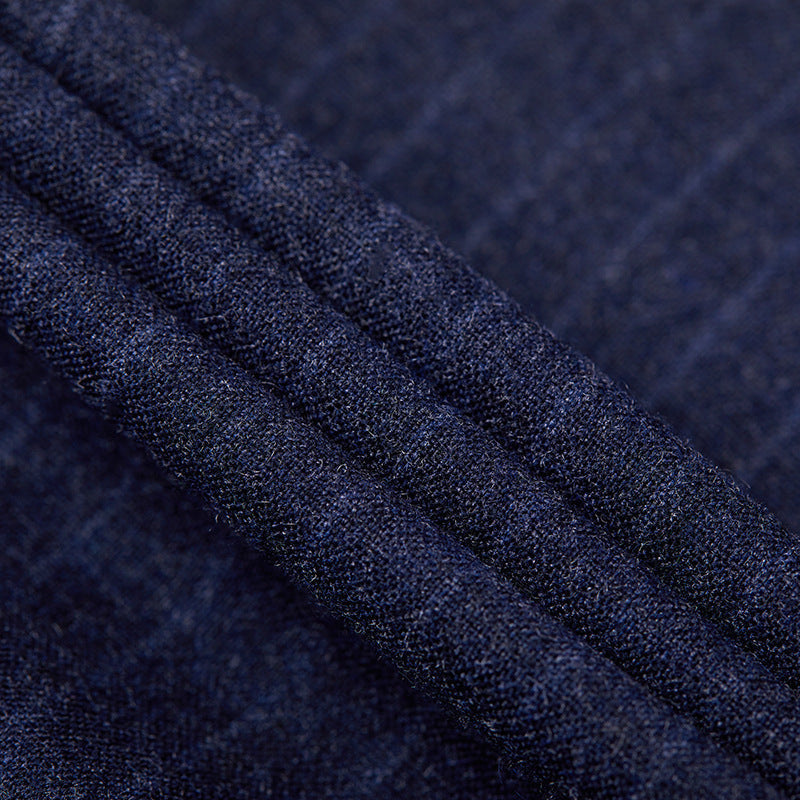 Two Button Dark Navy Blue Suit fabric