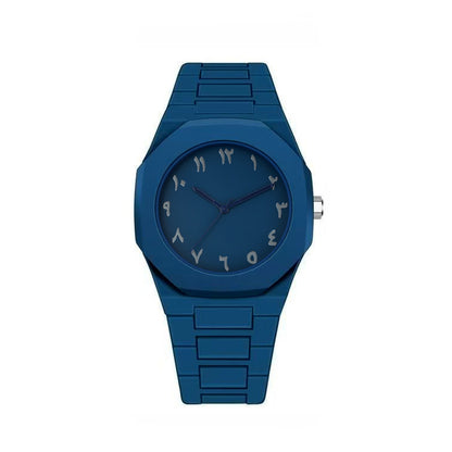 ساعة أوبسيديان إكليبس بأرقام عربية – فخامة سوداء بتصميم ستيلث قابلة للتعديل