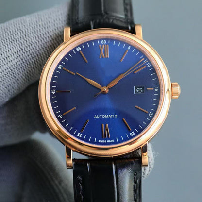 ساعة رجالية فخمة أوتوماتيك بثلاثة عقارب وحزام عالي الجودة – ستايل أعمال