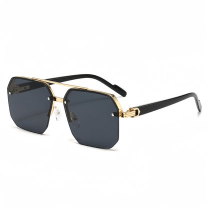 نظارات شمسية نصف إطار بتصميم فاخر وأنيق