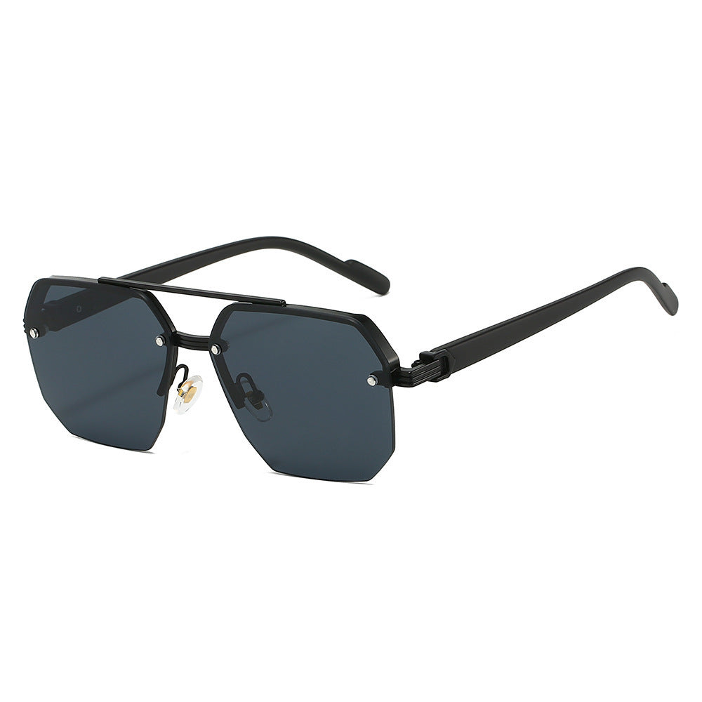 نظارات شمسية نصف إطار بتصميم فاخر وأنيق