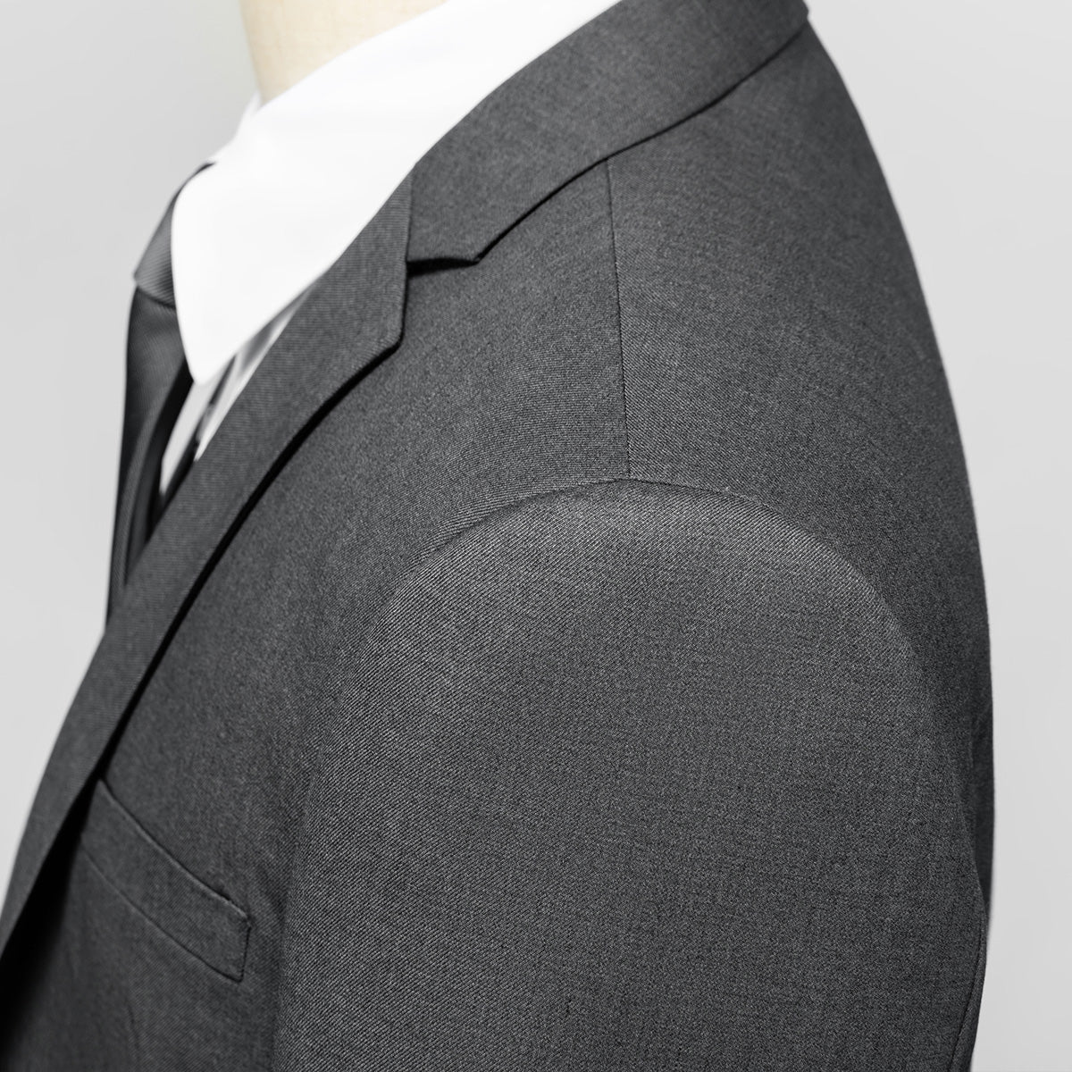 gray casual suit details - 1