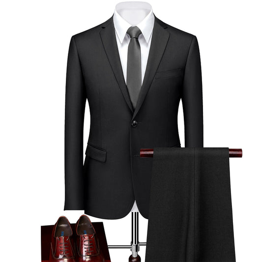 black casual suit