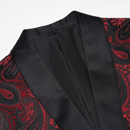 burgundy paisley tuxedo details - 1