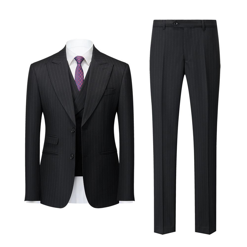 3 piece black suit