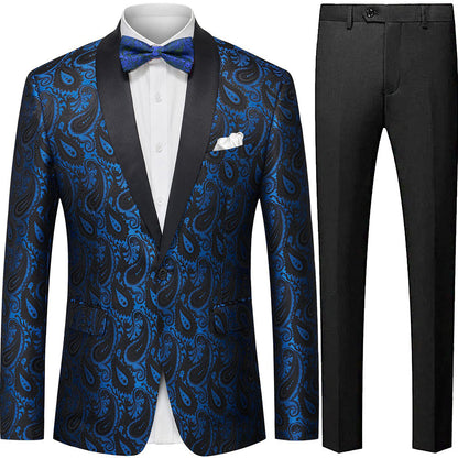 blue paisley tuxedo