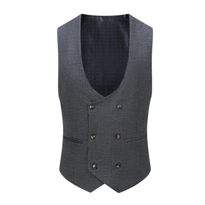 Plaid Grey Suit Vest