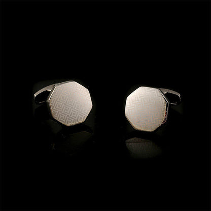 Laser Pattern Men's Business Cufflinks - www.tuxedoaction.com