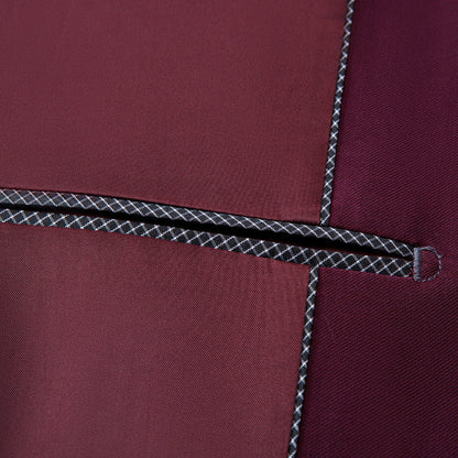 Burgundy Prom Suit details