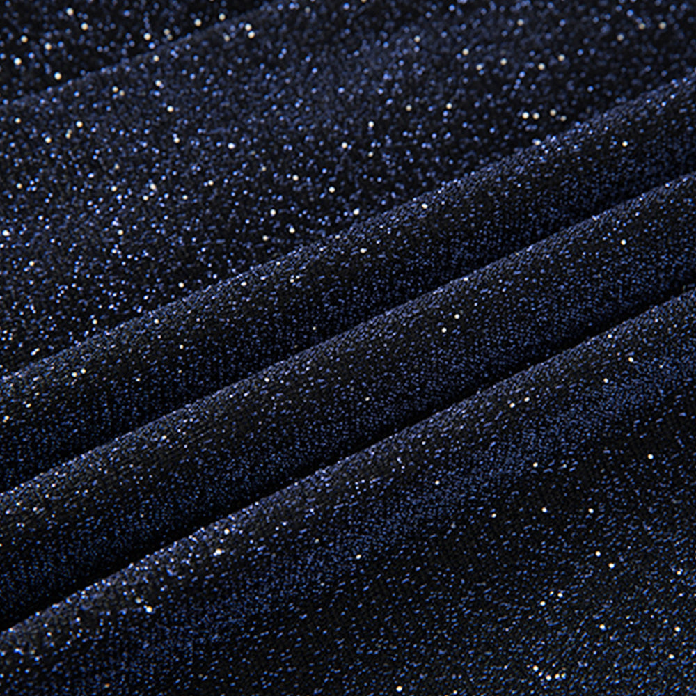 Starry Navy Blue Smoking Suit Fabric