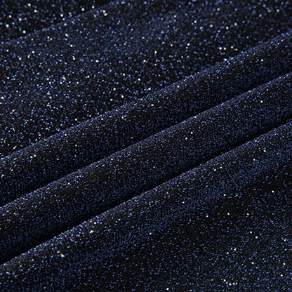 Starry Navy Blue Smoking Suit Fabric