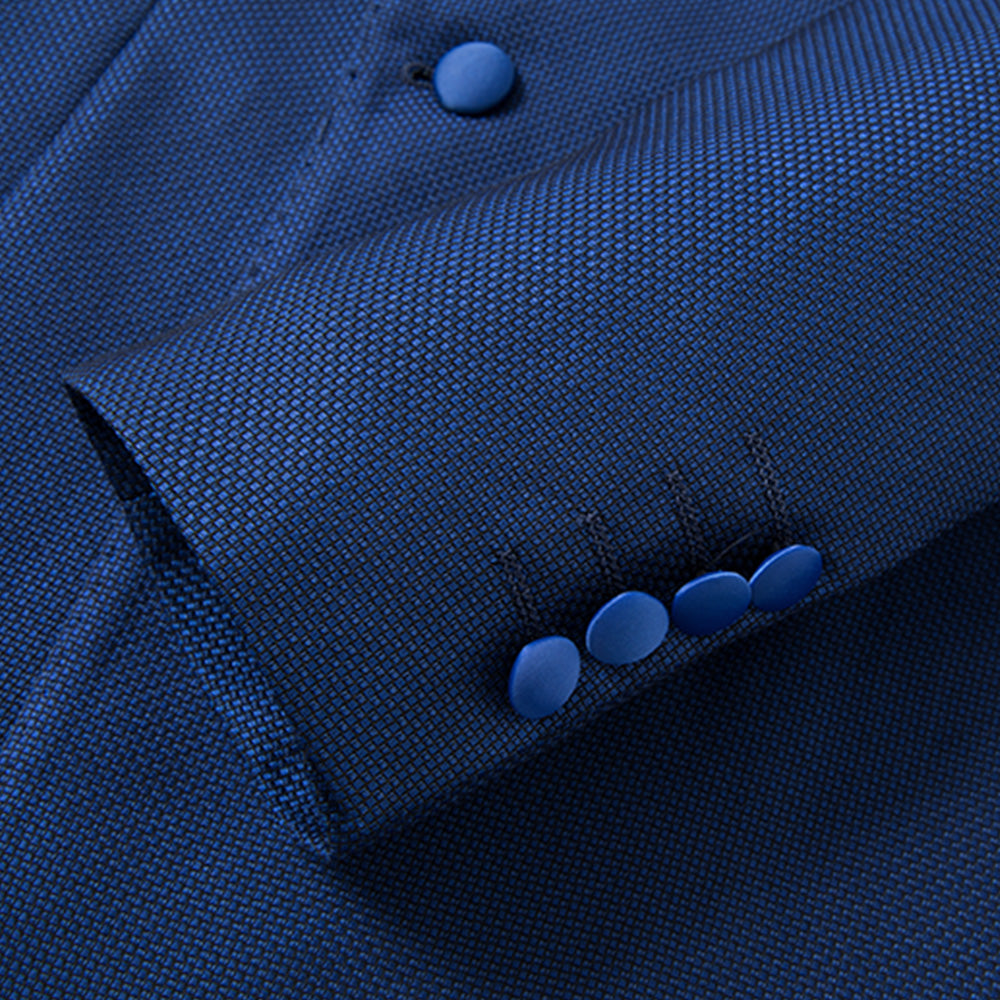 navy blue wedding dress suit details - 3