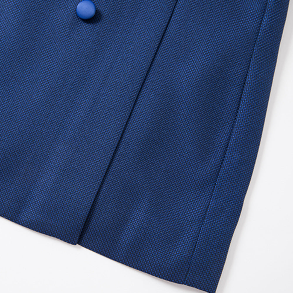 navy blue wedding dress suit details - 4