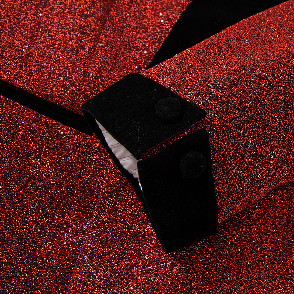 Starry Red Smoking Suit - 4