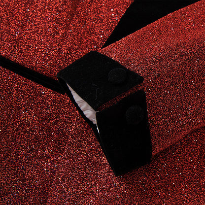 Starry Red Smoking Suit - 4