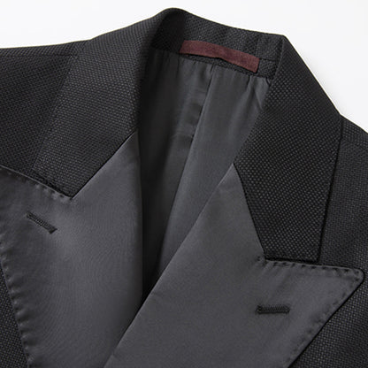 black wedding dress suit details