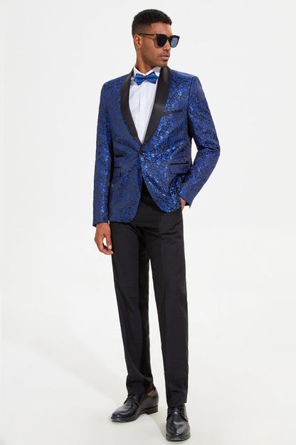 Paisley Navy Blue Suit - 2