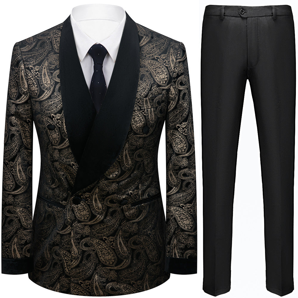 Gold Paisley Black Tuxedo