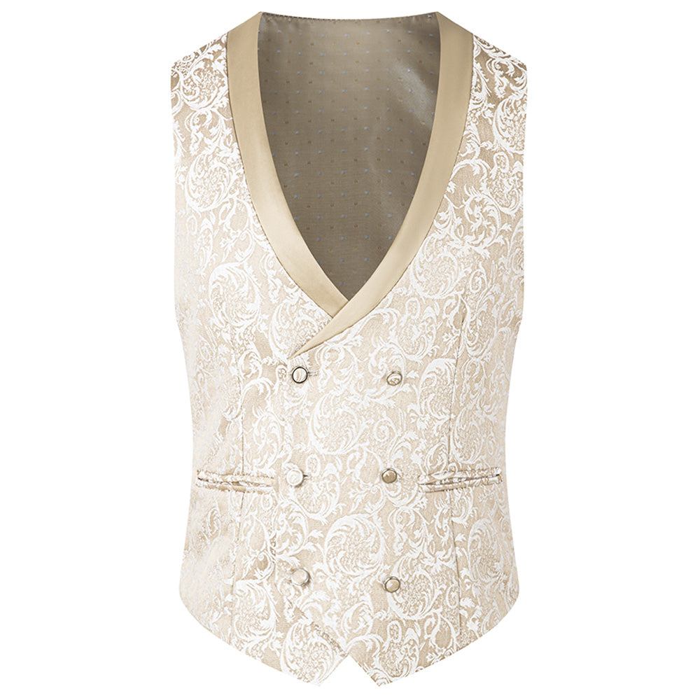 Damask Champagne Suit vest