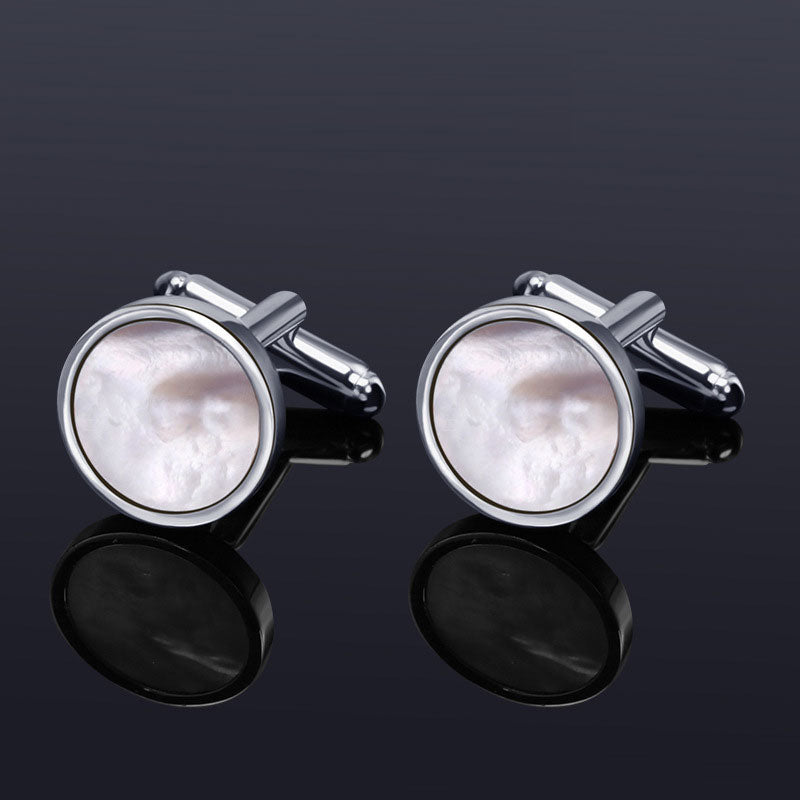 French Mother-of-pearl Inlaid Cufflinks - www.tuxedoaction.com