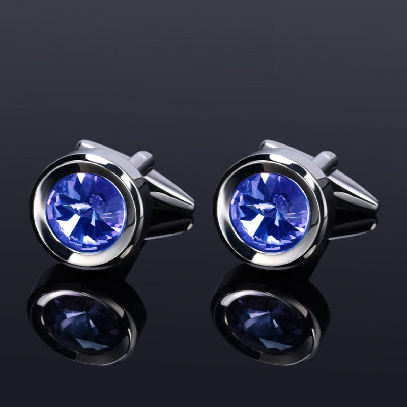 Crystal Inlaid Cufflinks - www.tuxedoaction.com