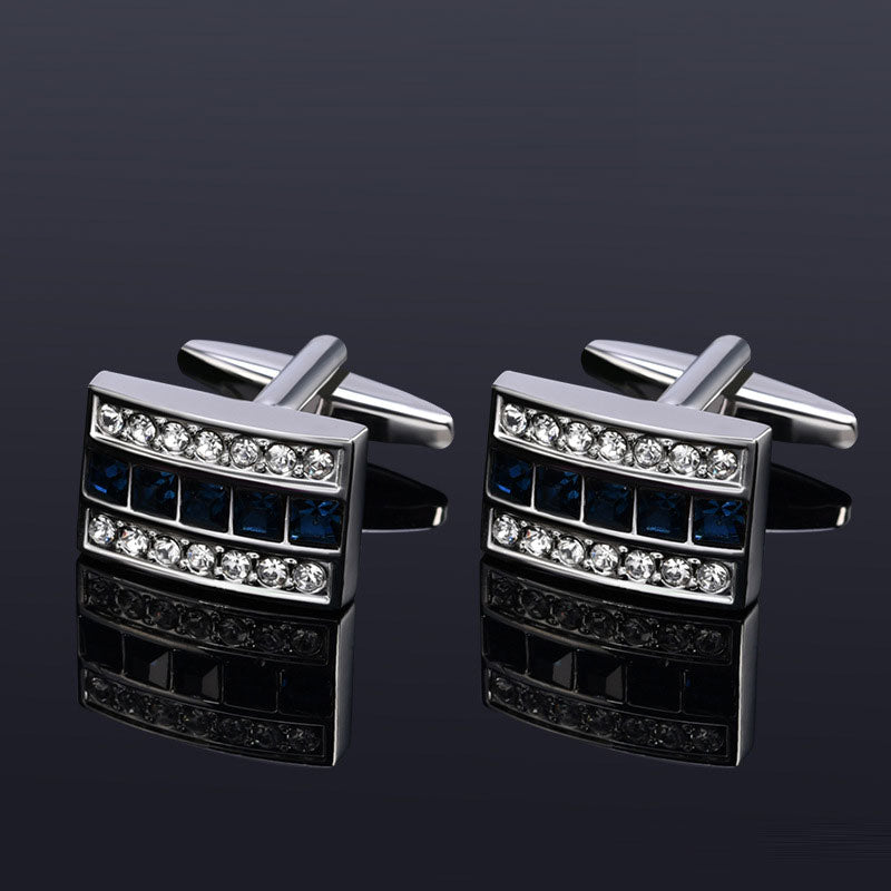 Triple Inlaid Crafted Shirt Cufflinks - www.tuxedoaction.com