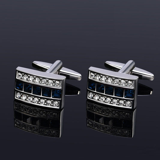 Triple Inlaid Crafted Shirt Cufflinks - www.tuxedoaction.com