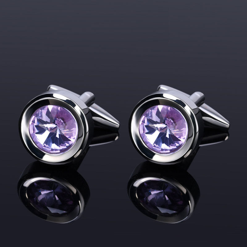 Crystal Inlaid Cufflinks - www.tuxedoaction.com