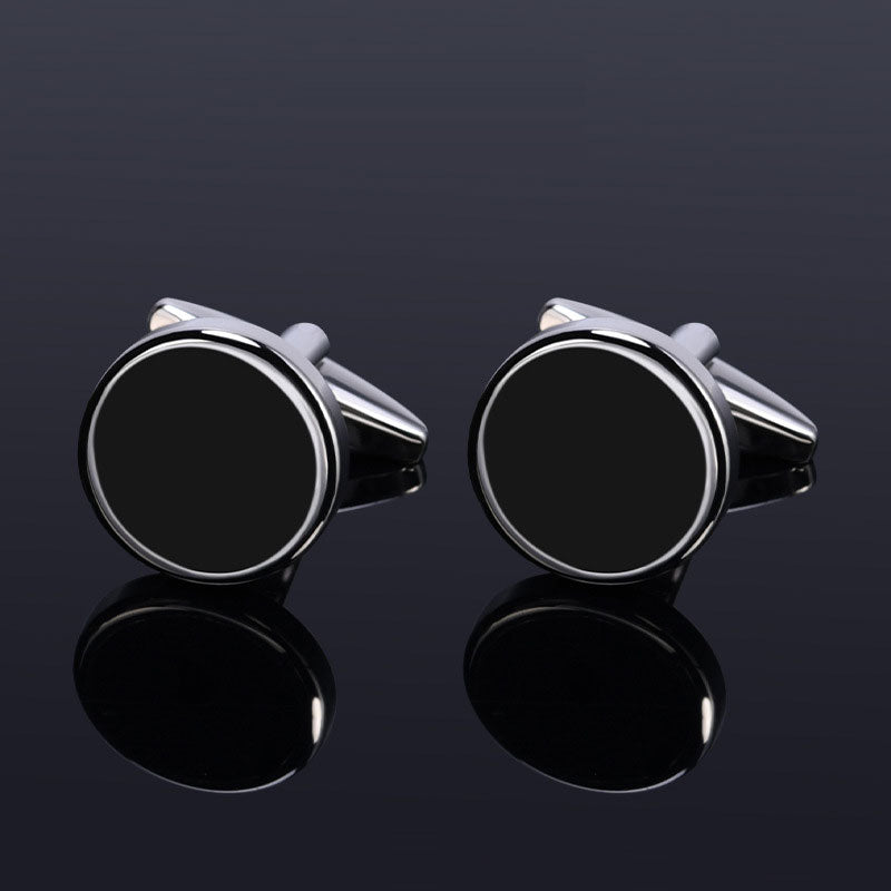 Obsidian Inlay Crafted Shirt Cufflinks - www.tuxedoaction.com