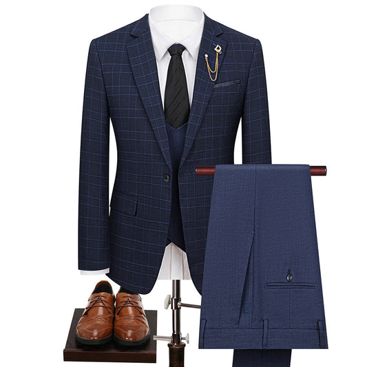 Plaid Navy Suit