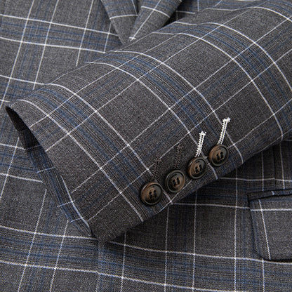 Plaid Grey Suit details - 4