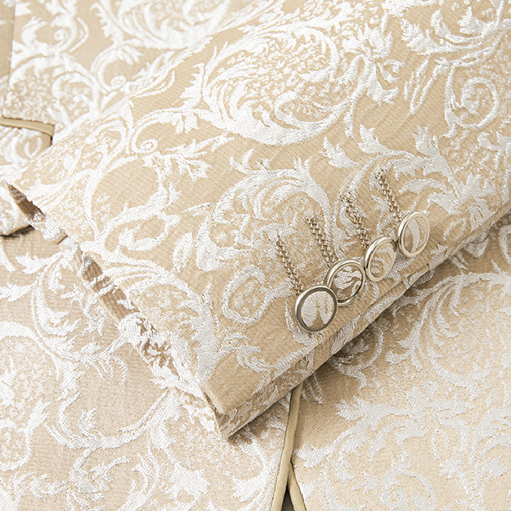 Damask Champagne Suit details - 2