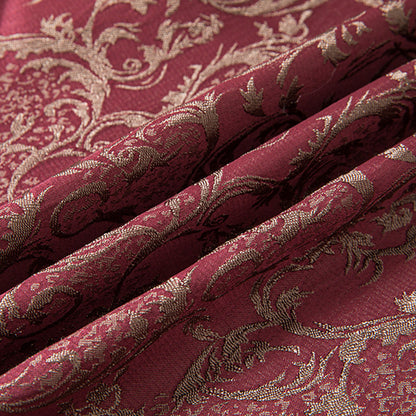 Gold Damask Burgundy Suit fabric