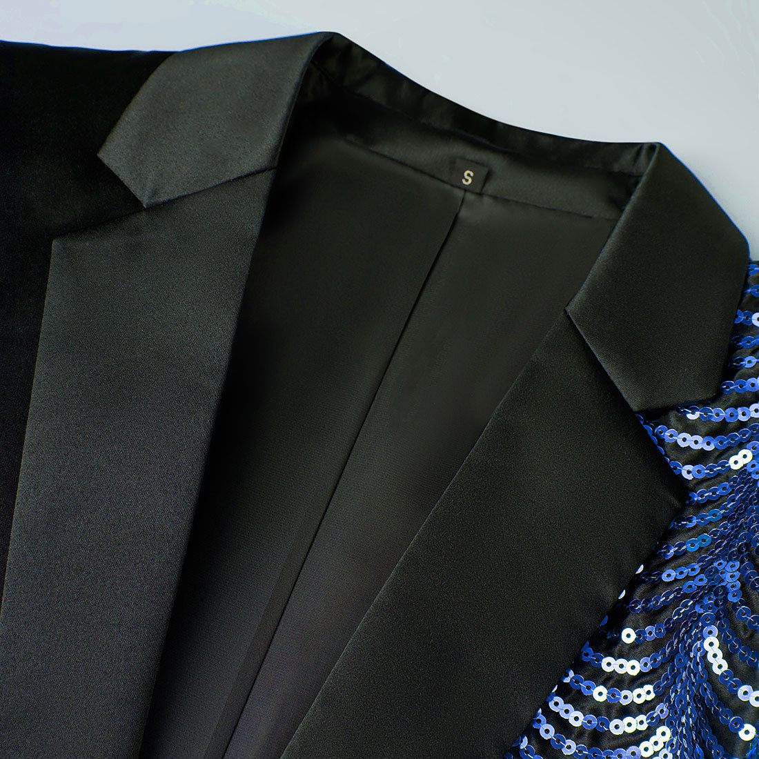 blue sequin black suit - 2