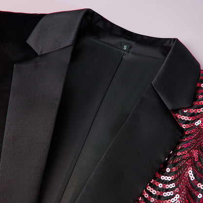 red sequin black suit - 3
