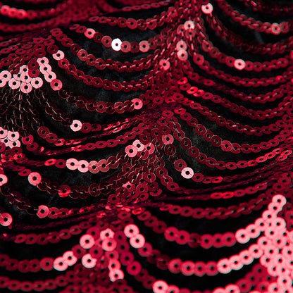 red sequin black suit details - 1