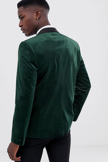 emerald green suit mens back