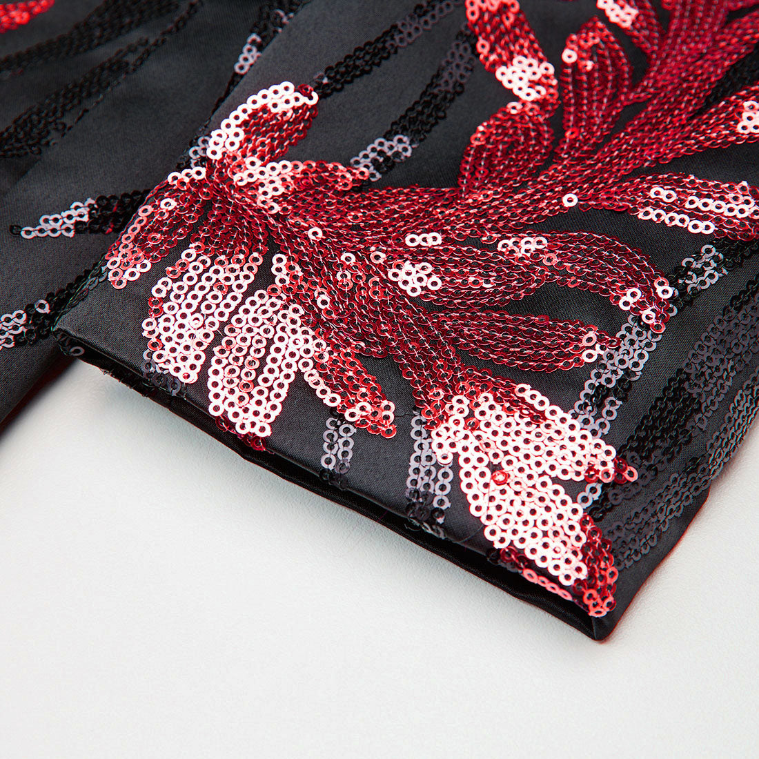 red sequin laurel black tuxedo - 6
