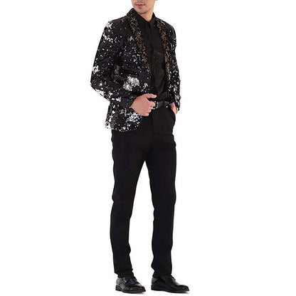 black and silver tuxedo details - 3
