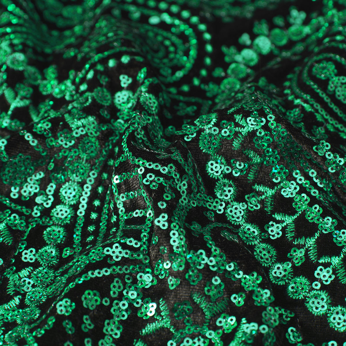 Green Paisley Black Suit details - 3