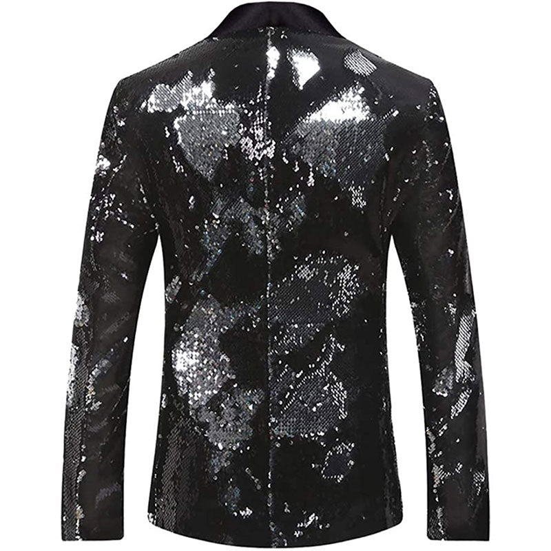 sequin Black Tuxedo back