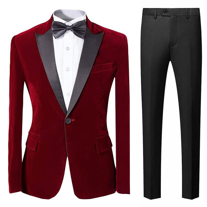 Burgundy Velvet Tuxedo