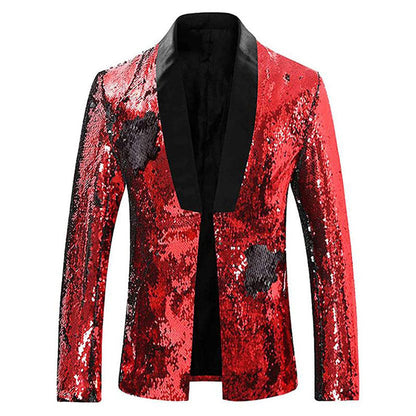 red sequin tuxedo