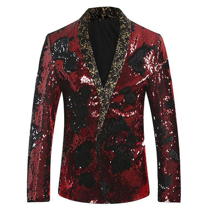 Red sequin tuxedo details - 1