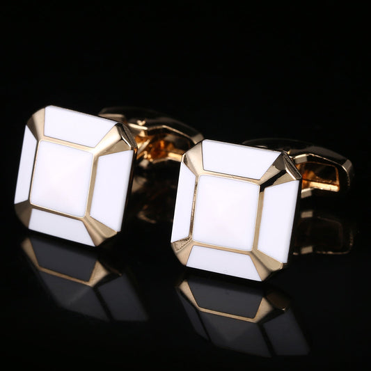 Rose Gold Inlaid Cufflinks - www.tuxedoaction.com