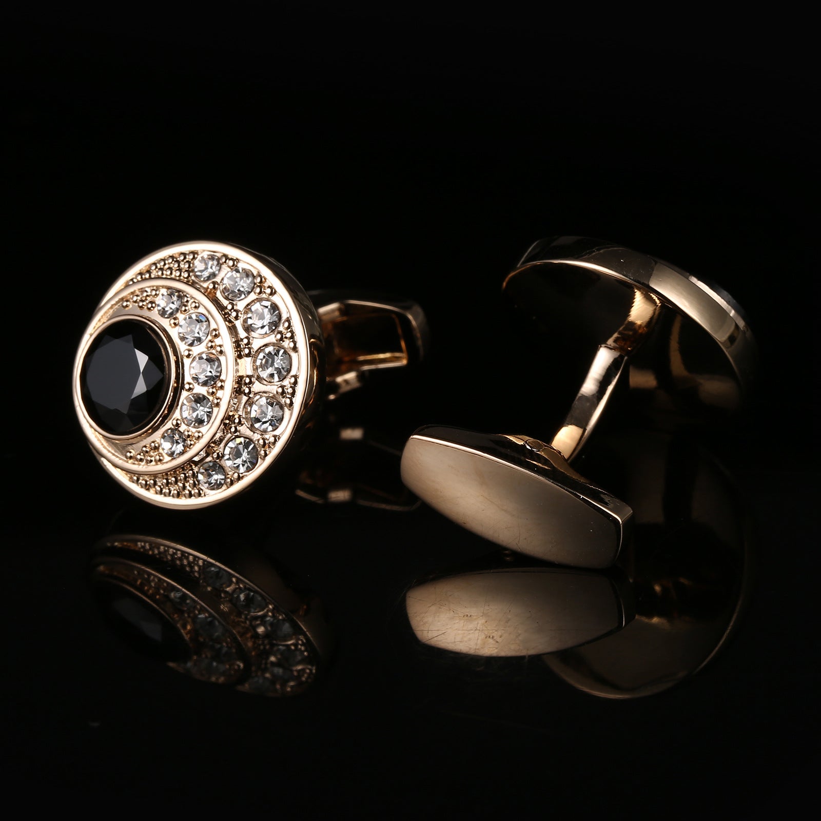 Angel Eyes Rose Gold Cufflinks - www.tuxedoaction.com