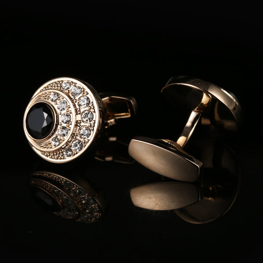 Angel Eyes Rose Gold Cufflinks - www.tuxedoaction.com