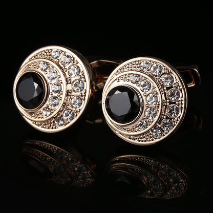 Angel Eyes Rose Gold Cufflinks - www.tuxedoaction.com